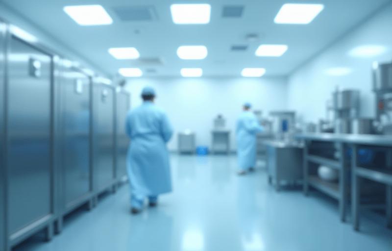 Modern seafood processing facility interior